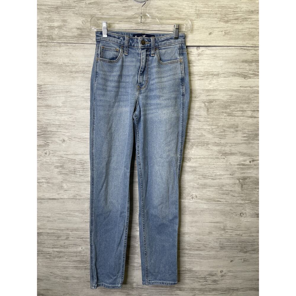 Hollister Womens 24‎ Blue Ultra High-Rise Mom Jean Vintage Stretch Denim W24 L27